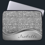 Rose Gold Sparkle Glam Bling Personalisiertes Meta Laptopschutzhülle<br><div class="desc">Dieses Design kann in dem Bereich personalisiert werden, der durch das Ändern des Fotos und/oder Textes zur Verfügung gestellt wird. Sie können auch angepasst werden, indem Sie auf Vorlage personalisieren klicken und dann auf die Schaltfläche klicken, um weitere Optionen anzupassen, um die Hintergrundfarbe zu löschen oder zu ändern, Text hinzuzufügen,...</div>
