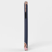 Rose Gold Sparkle Glam Glitzer Tropfen Monogram Fa Case-Mate iPhone Hülle (Hinten/Rechts)