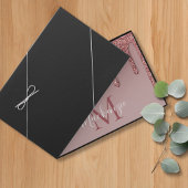 Rose Gold Sparkle Glam Glitzer Tropfen Monogram Gästebuch