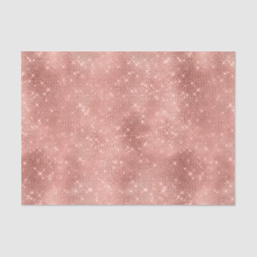 Rose Gold Sparkle Glitz Seidenpapier (Vorderseite)