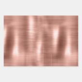 Rose Gold Sparkle Glitz und Glam Geschenkpapier Set (Vorderseite 3)