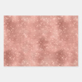 Rose Gold Sparkle Glitz und Glam Geschenkpapier Set (Vorderseite)