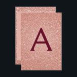 Rose Gold Sparkle Glitzer 40. Geburtstag Party Einladung<br><div class="desc">Rosa Rose Gold - Burgunder Sparkle Glitzer Girly Birthday Party Monogram Name und Initial 40. Geburtstag Party Einladung. Diese 40-jährige Einladung ist perfekt für die Rose Gold Sparkle Glitzer Girly Party auf der Suche nach Feiern in Pink Rose Gold.</div>