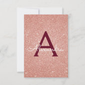 Rose Gold Sparkle Glitzer 40. Geburtstag Party Einladung (Vorderseite)