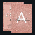 Rose Gold Sparkle Glitzer 50. Geburtstagsparty Einladung<br><div class="desc">Rose Gold Sparkle Glitzer Girly Birthday Party Monogram Name und erste 50. Geburtstagsparty Einladung. Diese 50-jährige Einladung ist perfekt für die Rose Gold Sparkle Glitzer Girly Party auf der Suche nach Feiern in Pink Rose Gold. Auf Wunsch können vom Designer angepasste Produkte erstellt werden.</div>