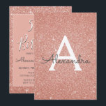 Rose Gold Sparkle Glitzer 50. Geburtstagsparty Einladung<br><div class="desc">Rose Gold Sparkle Glitzer Girly Birthday Party Monogram Name und erste 50. Geburtstagsparty Einladung. Diese 50-jährige Einladung ist perfekt für die Rose Gold Sparkle Glitzer Girly Party auf der Suche nach Feiern in Pink Rose Gold. Auf Wunsch können vom Designer angepasste Produkte erstellt werden.</div>