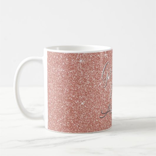Rose Gold Sparkle Glitzer Class of 2018 Graduate Kaffeetasse (Links)
