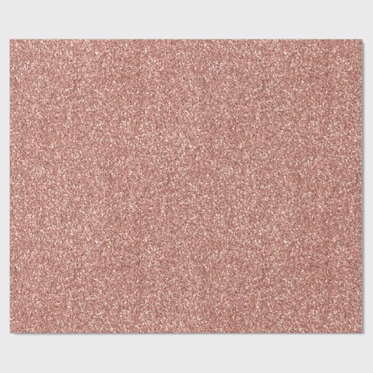 Rose Gold Sparkle Glitzer Geschenkpapier (Flach)