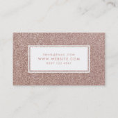 Rose Gold Sparkle Glitzer Girl up Artist Visitenkarte (Rückseite)