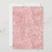 Rose Gold Sparkle Glitzer Glam Brautparty Einladung (Rückseite)