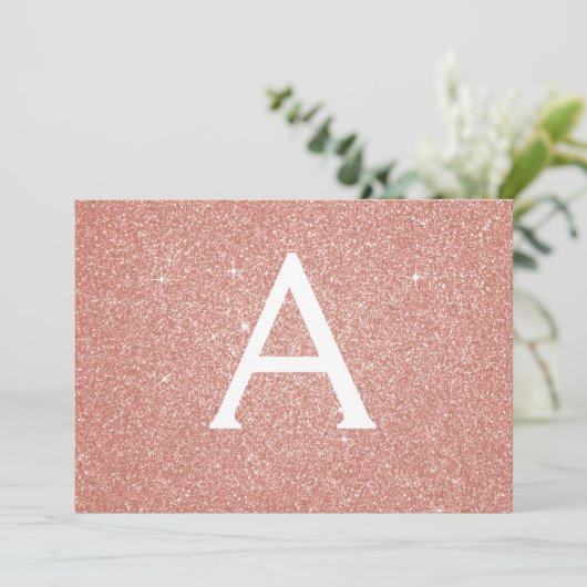 Rose Gold Sparkle Glitzer Sweet 16 Save the Date (Stehend Vorderseite)