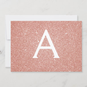 Rose Gold Sparkle Glitzer Sweet 16 Save The Date
