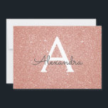Rose Gold Sparkle Glitzer Sweet 16 Save the Date<br><div class="desc">Rose Gold - Blush Pink Sparkle Glitzer 16 . Geburtstag Monogram Name und erste Geburtstagsparty Save the Date Einladung. Diese Einladung ist perfekt für die Rose Gold Sparkle Glitzer Sweet 16 Geburtstagsparty,  die in Rosa Rose Gold zu feiern suchen.</div>