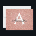 Rose Gold Sparkle Glitzer Sweet 16 Save the Date<br><div class="desc">Rose Gold Sparkle Glitzer 16 . Geburtstag Monogram Name und Initial Birthday Party Save the Date Einladung. Diese Einladung ist perfekt für die Rose Gold Sparkle Glitzer Sweet 16 Geburtstagsparty,  die in Rosa Rose Gold zu feiern suchen.</div>