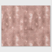 Rose Gold Sparkle Glitzer Trendy Geschenk für sie Geschenkpapier (Flach)