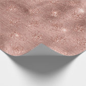 Rose Gold Sparkle Glitzer Trendy Geschenk für sie Geschenkpapier (Ecke)