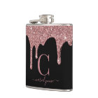 Rose Gold Sparkle Glitzer Tropfen Monogramm auf Sc