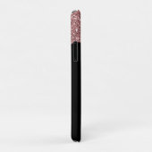 Rose Gold Sparkle Glitzer Tropfen Monogramm | Schw Case-Mate iPhone Hülle (Hinten/Rechts)