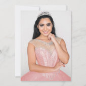 Rose Gold Sparkle Glitzer Tropfen Quinceañera Save The Date (Rückseite)