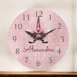 Rose Gold Sparkle Glitzer Unicorn Monogramm Name Große Wanduhr<br><div class="desc">Rose Gold Princess Unicorn Sparkle Glitzer Monogramm Fügen Sie Ihren eigenen Namen servieren Wall Clock. Die Wall-Uhr ist das ideale Geschenk für jemanden,  der rosa funkelnden Glitzer Liebe.</div>