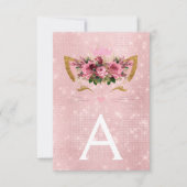 Rose Gold Sparkle Kitty 16 . Geburtstag Geburtstag Einladung (Vorderseite)