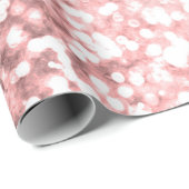 Rose Gold Sparkle Lights Girls Glittery Sparkly Geschenkpapier (Rolleneckpunkt)