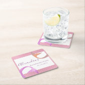 Rose Gold Sparkle Meerjungfrau Junggeselinnen-Absc Rechteckiger Pappuntersetzer (Vor Ort)