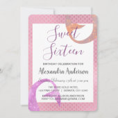 Rose Gold Sparkle Mermaid 16 . Geburtstag Geburtst Einladung (Vorderseite)