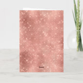 Rose Gold Sparkle Minze Glitzer Tree Karte (Rückseite)