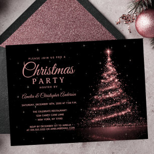 Rose Gold Sparkle Party Einladung