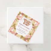 Rose Gold Sparkle Quinceañera Ballon Geschenkanhänger (Beispiel)