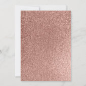 Rose Gold Sparkle Rosa Kleid QUINCEAÑERA Geburtsta Einladung (Rückseite)