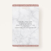 Rose Gold Sparkle Salon Logo Foto Stylist ID Ausweis (Rückseite)