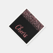 Rose Gold Sparkle Serviette (Ecke)