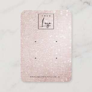 Rose Gold Sparkle Shiny-Logo 2 Visitenkarte