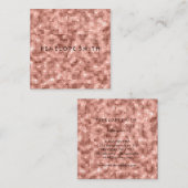 Rose Gold Sparkle Tiles Beauty Stylist Quadratische Visitenkarte (Vorne/Hinten)