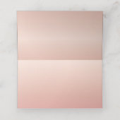 Rose Gold Sparkle Tropfen TischEscort Card Platzkarte (Innenseite Aufgefaltet)