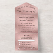 Rose Gold Sparkle UAWG Elegante All In One Einladung (Innen Boden)