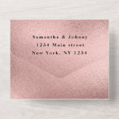 Rose Gold Sparkle UAWG Elegante All In One Einladung (Rückseite)