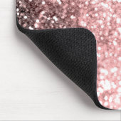 Rose Gold Sparkline Glitzer Funkelnd Glamour Mousepad (Ecke)
