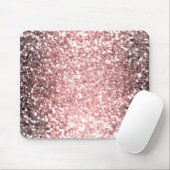 Rose Gold Sparkline Glitzer Funkelnd Glamour Mousepad (Mit Mouse)