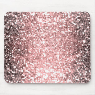 Rose Gold Sparkline Glitzer Funkelnd Glamour Mousepad