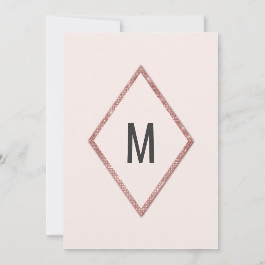 Rose Gold Sparkling Glitzer Sequin Trauzeugin Einladung (Rückseite)