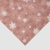 Rose Gold Sparkling Stars Snowflakes Muster Seidenpapier (Ausschnitt)