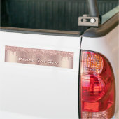 Rose Gold Sparkly Bumper Sticker with Custom Text Autoaufkleber (Auf Lkw)