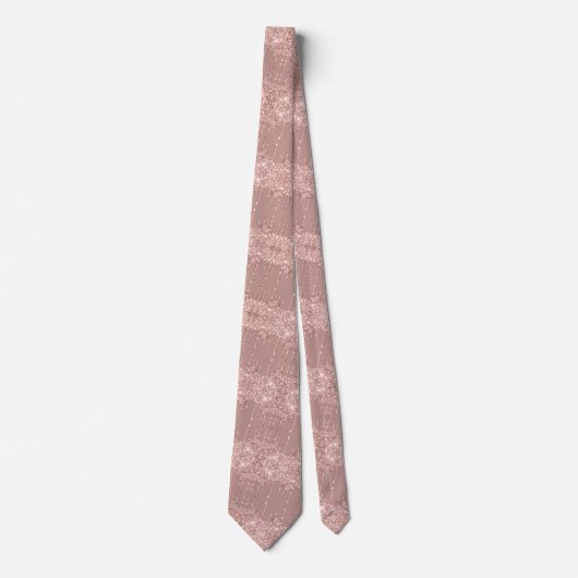 Rose Gold Sparkly Neck Tie Krawatte (Vorderseite)