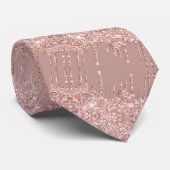 Rose Gold Sparkly Neck Tie Krawatte (Gerollt)