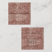 Rose Gold Sparkone Glitzer Schöner Stylist Quadratische Visitenkarte (Vorne/Hinten)