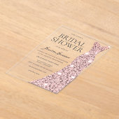 Rose Gold Sparkor Dress Brautparty Acryleinladungen (Ablage )