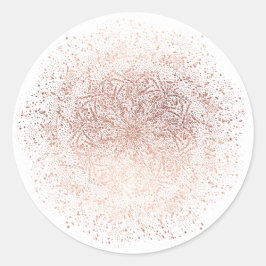 Rose Gold Sparkor Weihnachtsgeschenk-Rundaufkleber Runder Aufkleber